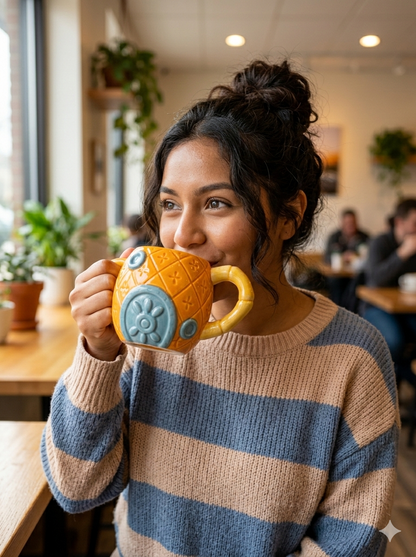 Taza Casa de Bob Esponja Piña 510 ml Cerámica