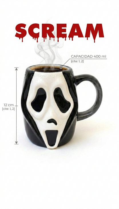 Taza Scream 7 Cerámica 12cm Colección